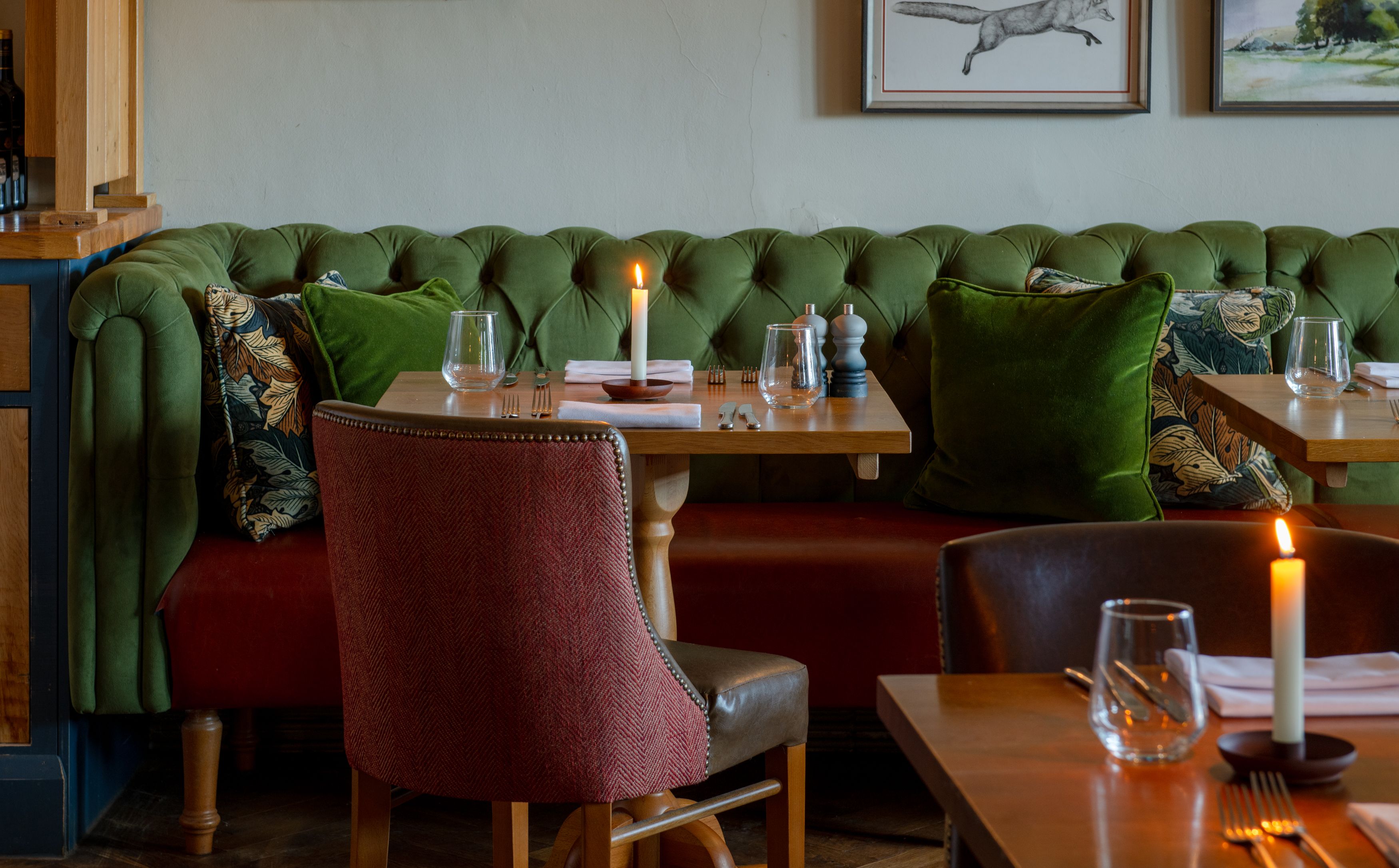 tables in restaurant