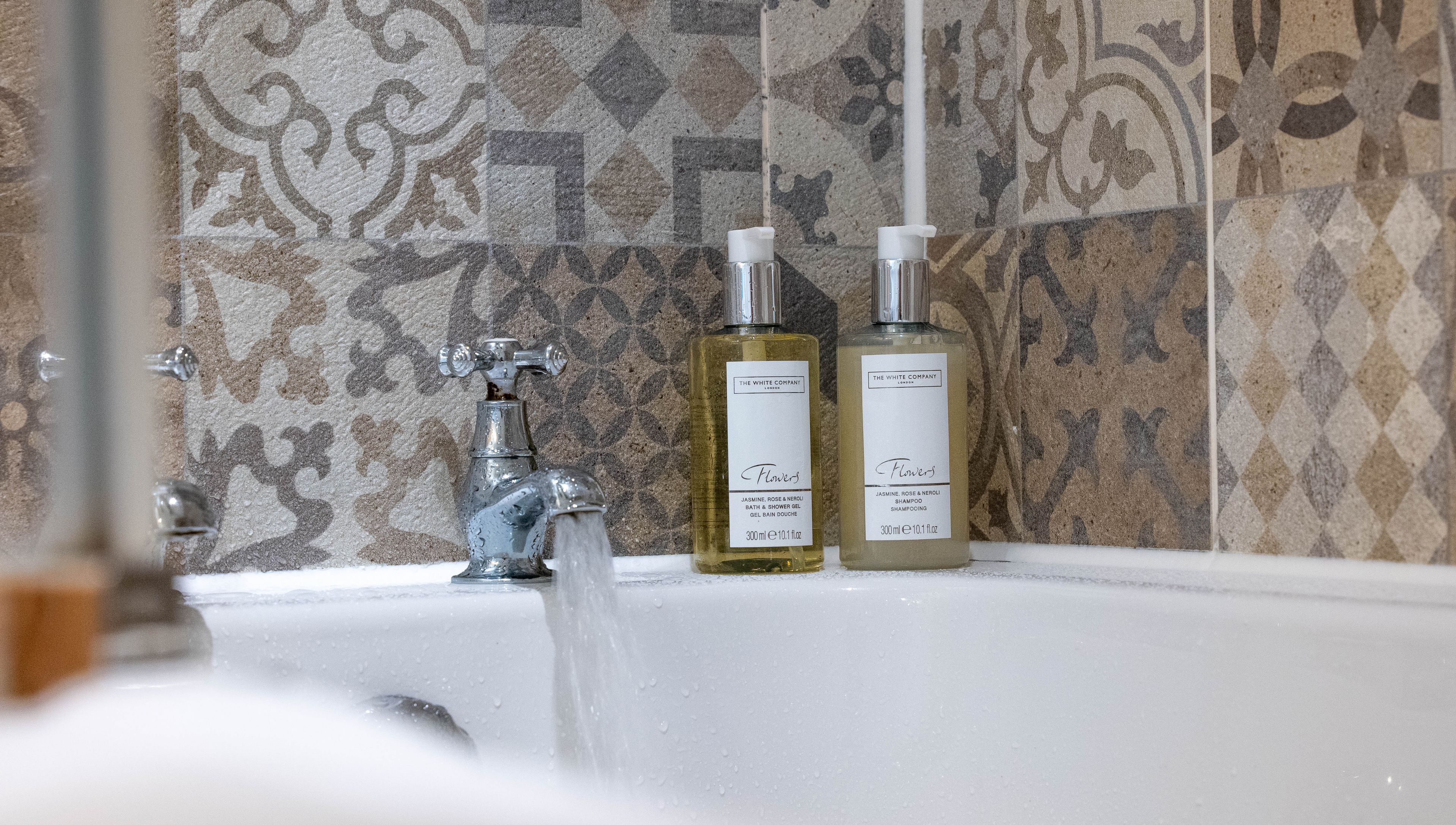 feature room bath with White Company products